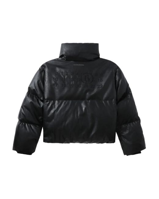 MM6 by Maison Margiela Black High Neck Down Jacket