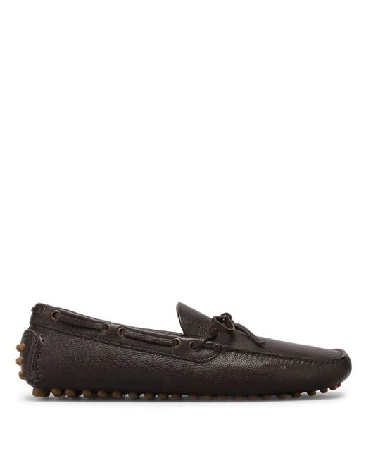 Brunello Cucinelli Brown Driver Leather Loafers for men