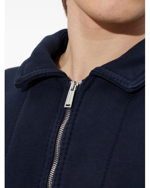 DSquared² Blue Half-Zip Polo-Collar Sweatshirt for men