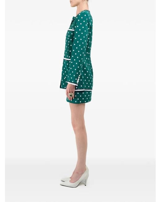 ROWEN ROSE Green Veste À Pois