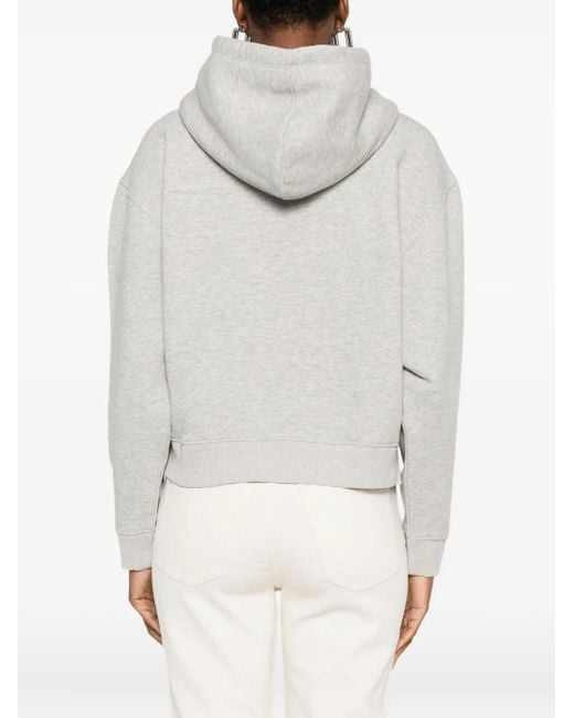 Marc O' Polo White Drawstring-Detail Hoodie