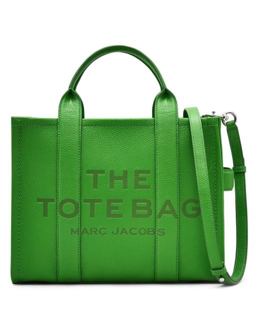 Borsa tote The Leather Medium di Marc Jacobs in Green