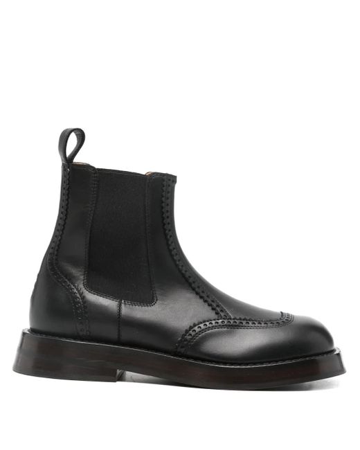 Alexander McQueen Black 30Mm Leather Boots for men