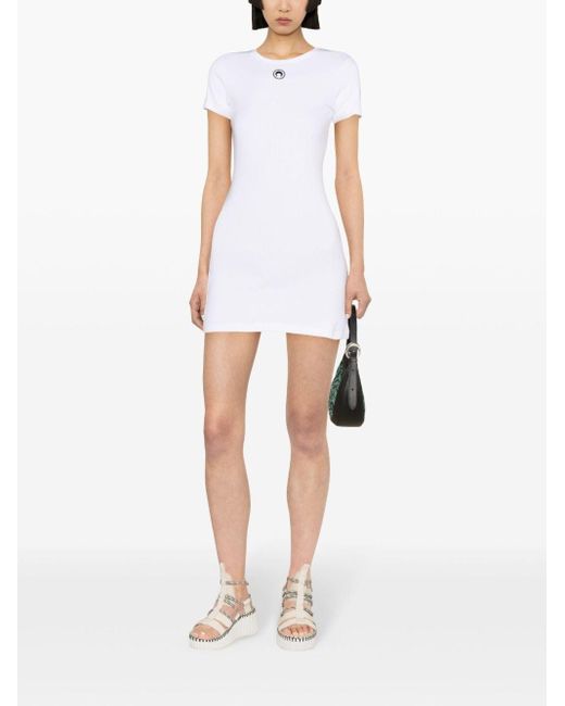 Marine Serre Short Dresses in White | Lyst