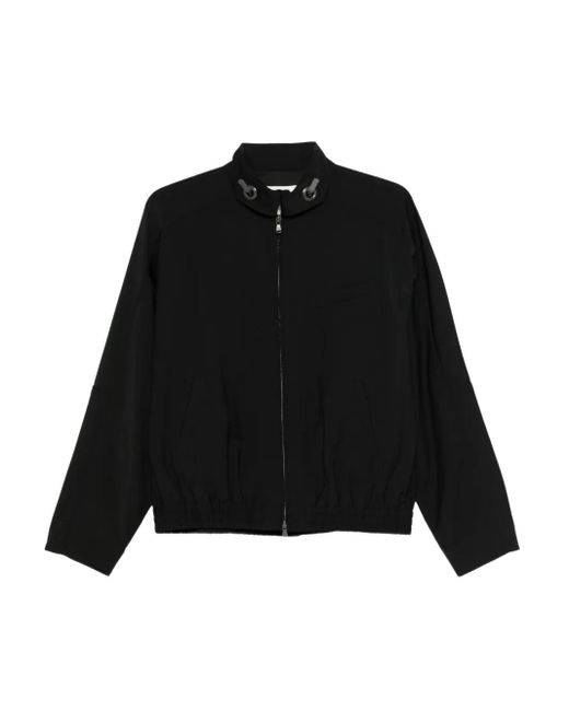 Tibi Black Wool-Blend Bomber Jacket