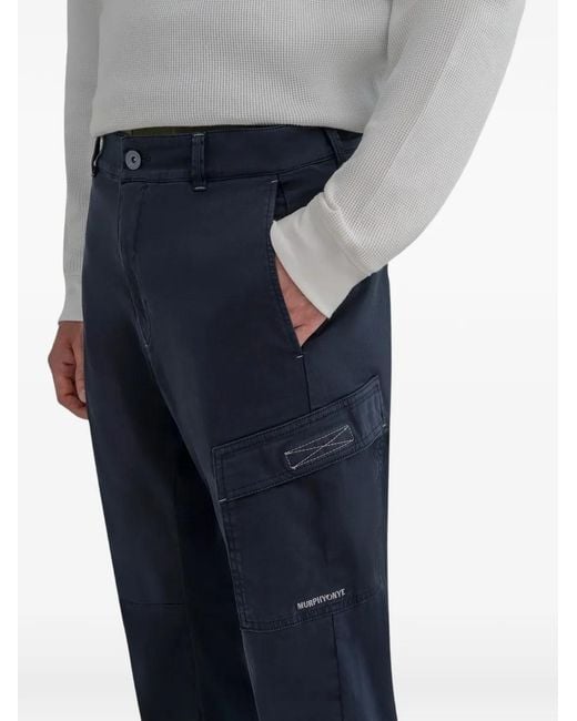 Murphy & Nye Blue Dek Logo-Patch Cargo Pants for men