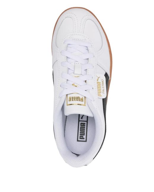 PUMA White Palermo Elevata Sneakers