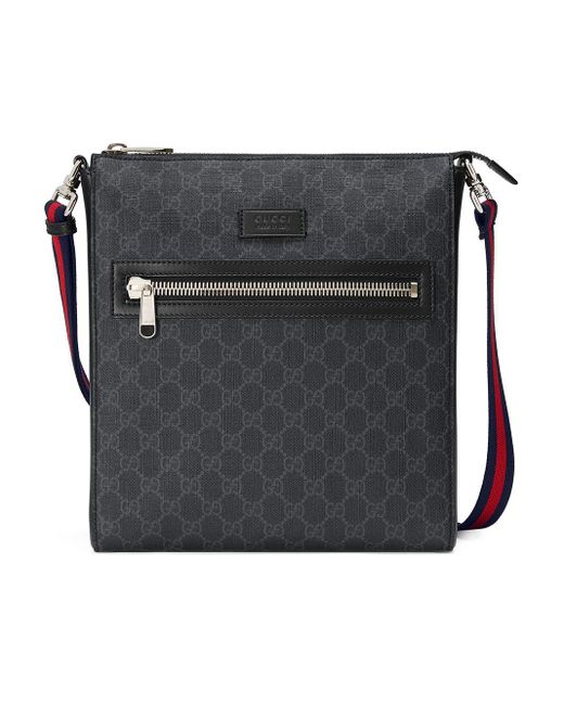 Bolso cruzado gg supreme Gucci de Lona de color Negro para hombre: ahorra  un 22 % | Lyst