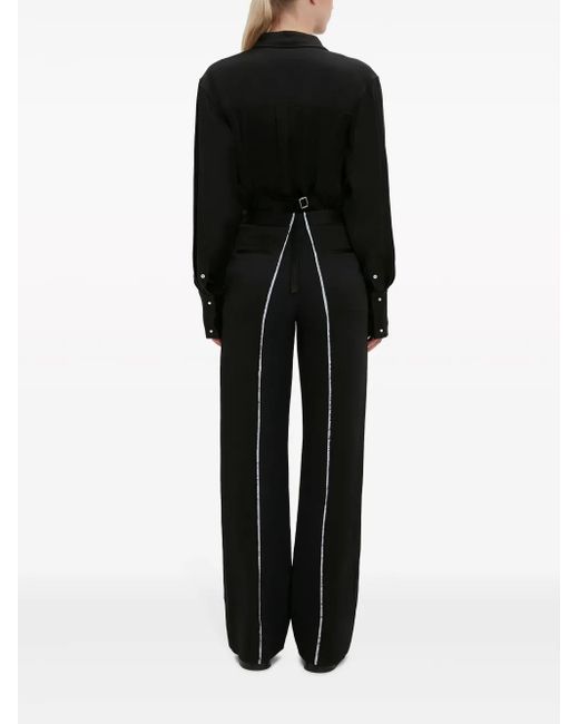 Victoria Beckham Black Waistcoat Long-Sleeved Shirt