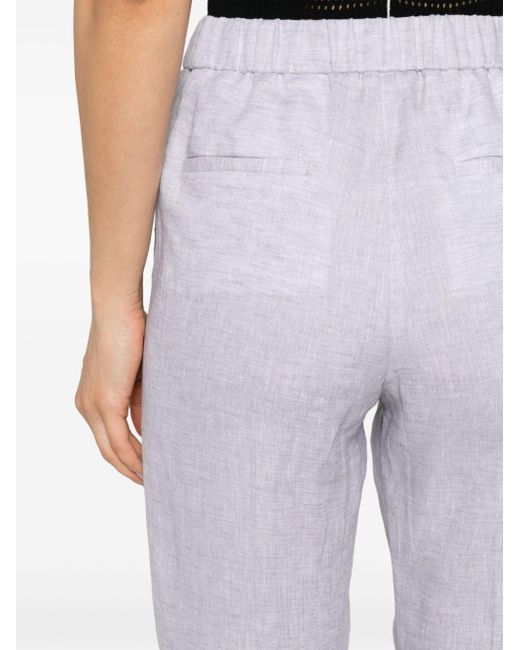 Peserico Pantalon Met Toelopende Pijpen in het Gray
