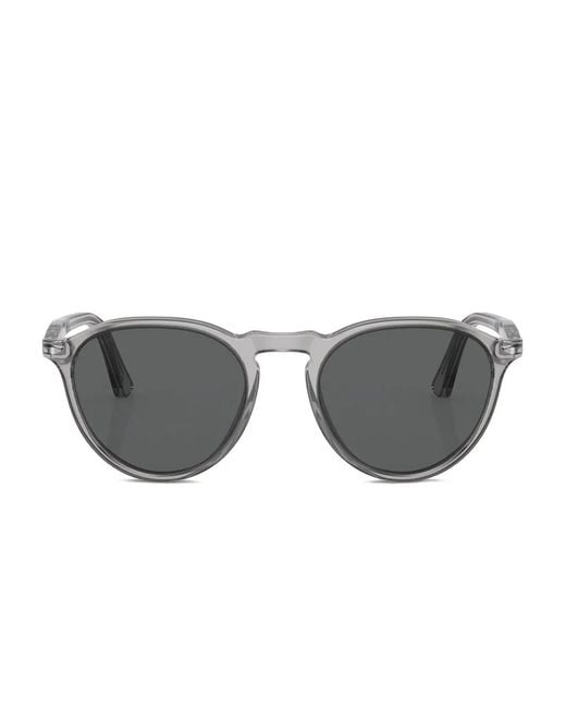 Persol Gray Round-Frame Sunglasses