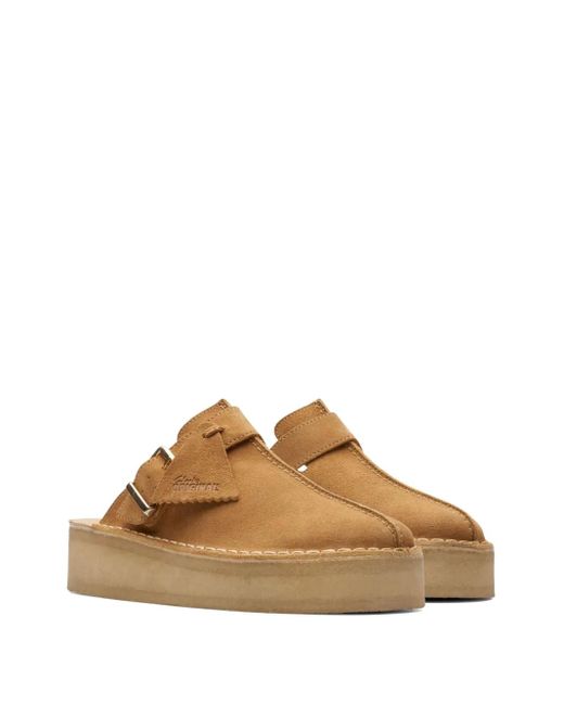 Clarks Brown Trek Mules