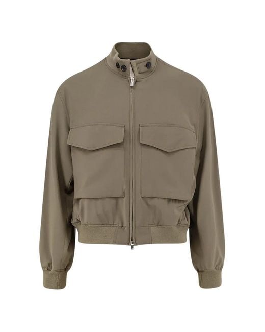 TONYWACK Green Zip-Up Flap-Pocket Jacket for men