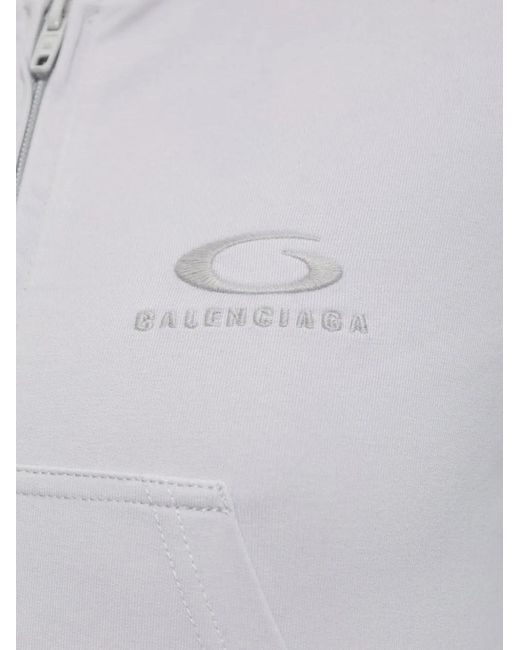 Balenciaga White Loop Sports Icon Hoodie