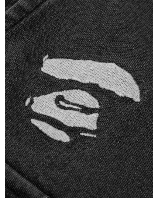 Aape By A Bathing Ape Black Short Cargo À Détail De Logo for men