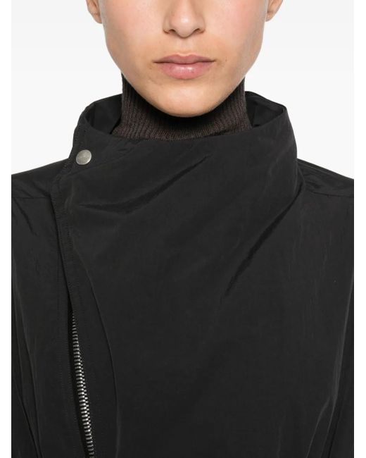 Rick Owens Black Double-Breasted Cropped Jacket