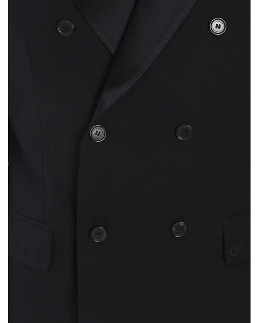 Off-White c/o Virgil Abloh Black Double-Breasted Blazer for men