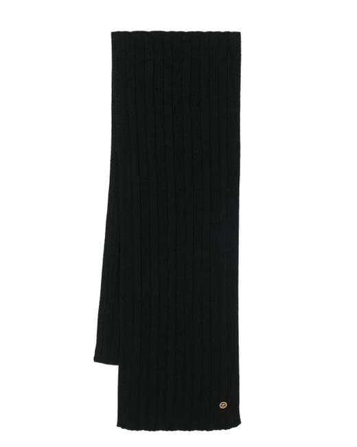 Versace Black Medusa Virgin Wool Scarf for men