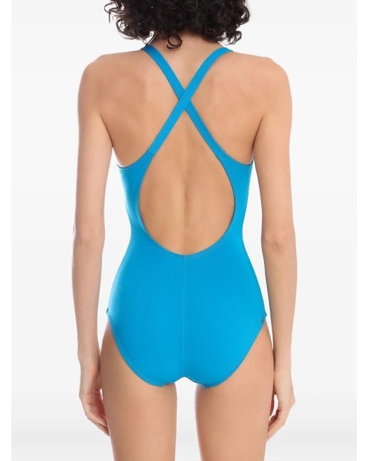 Amir Slama Blue Criss-Cross Swimsuit