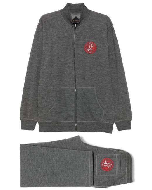 Billionaire Gray Cashmere Tracksuit Set for men