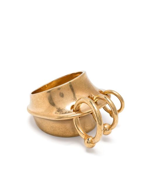 Jean Paul Gaultier Metallic Piercing-pendant Ring