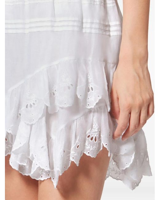 Isabel Marant White Jocadia Floral Lace Shorts