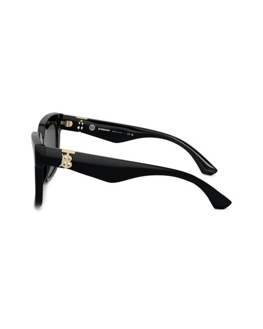 Burberry Black Logo-Plaque Square-Frame Sunglasses