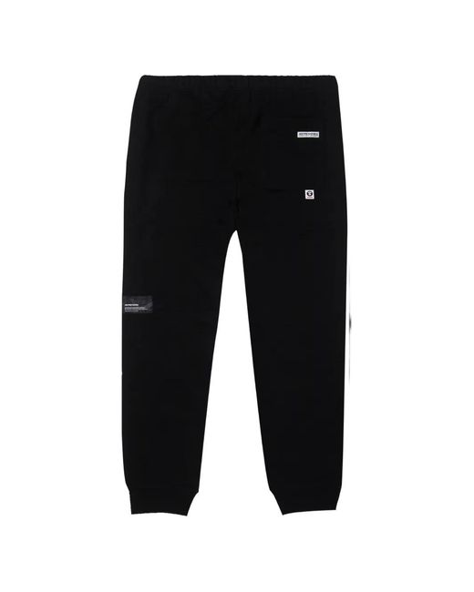 Aape By A Bathing Ape Black Moonface Patch Track Pants for men