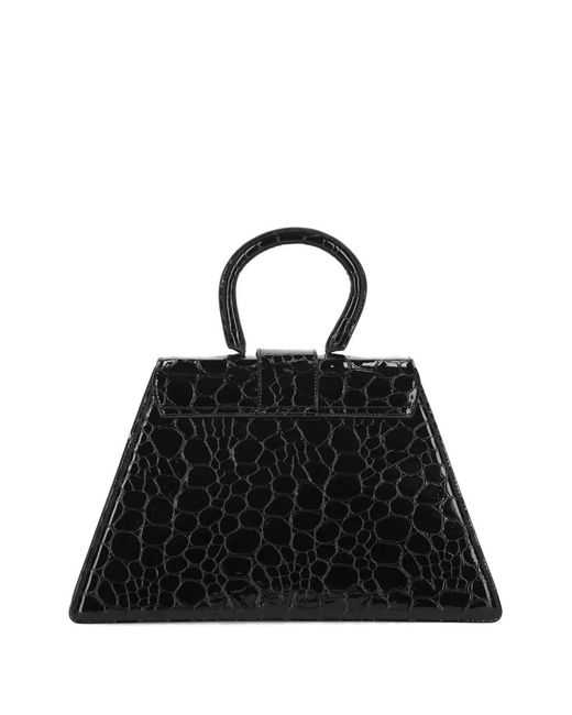 LUAR Black Logo Embossed Tote Bag