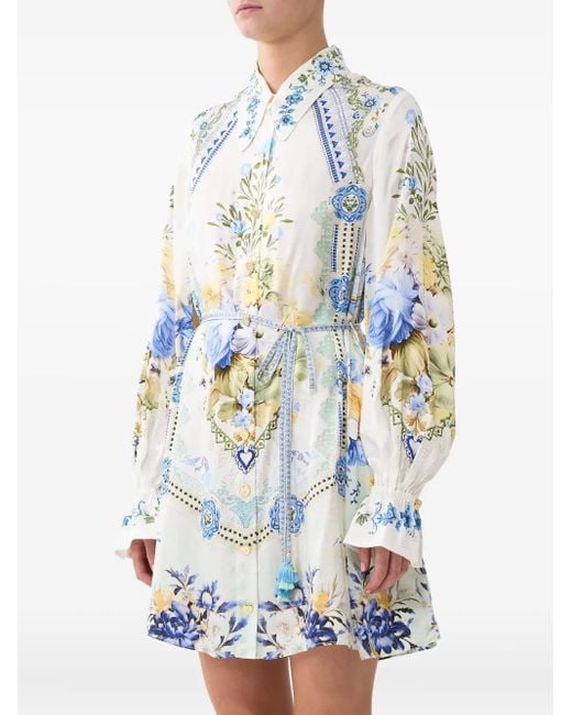 CAMILLA My Homespun Heart Mini Shirt Dress in Blue | Lyst CAMILLA My Homespun Heart Mini Shirt Dress in Blue | Lyst