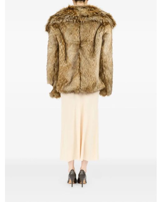 MM6 by Maison Margiela Metallic Faux-Fur Jacket