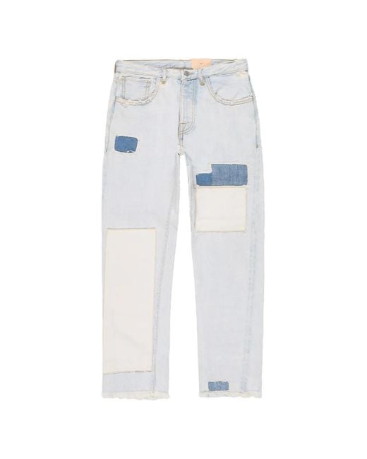 Fortela White 965 John Patchwork Five-Pocket Jeans