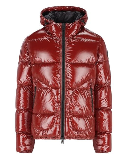 Herno Red Hooded Down Jacket for men