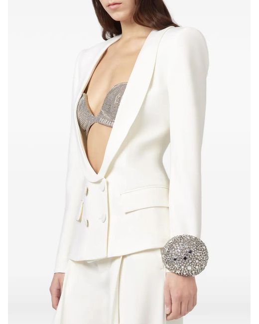 GIUSEPPE DI MORABITO White Double-Breasted Jacket