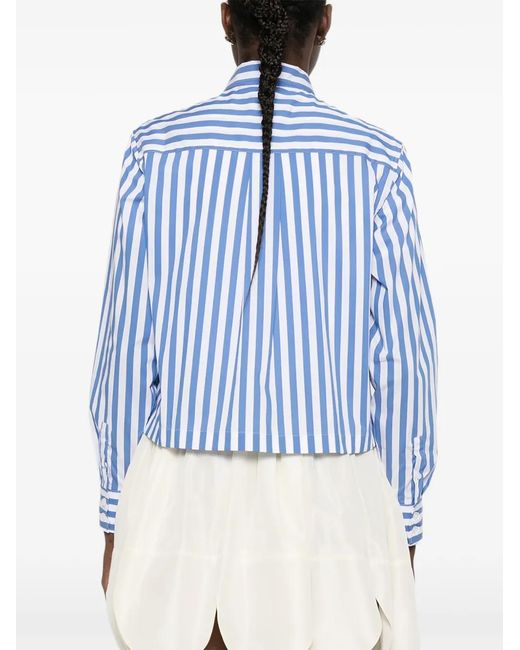 Maison Labiche Blue Striped-Pattern Shirt