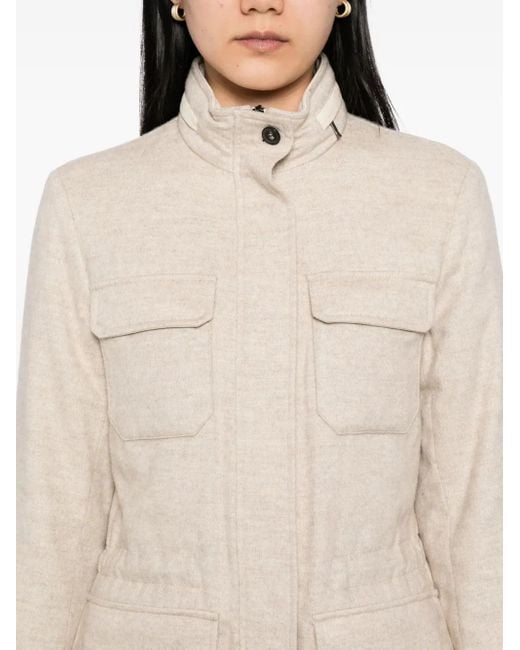 N.Peal Cashmere Avola Herringbone ジャケット Natural