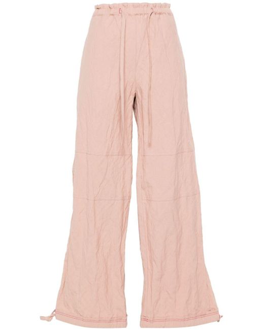 Acne Pink Wide-leg Trousers