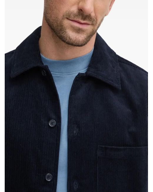 Samsøe & Samsøe Blue Corduroy Shirt Jacket for men