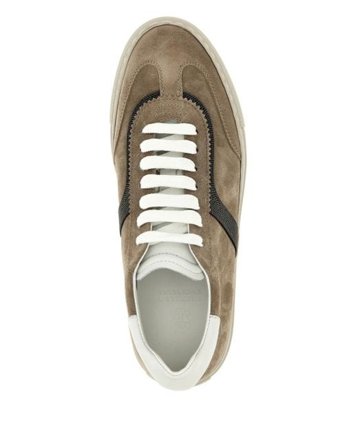 Brunello Cucinelli Brown Leather Sneakers