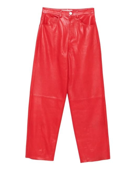 Rohe Red Lambskin Pants