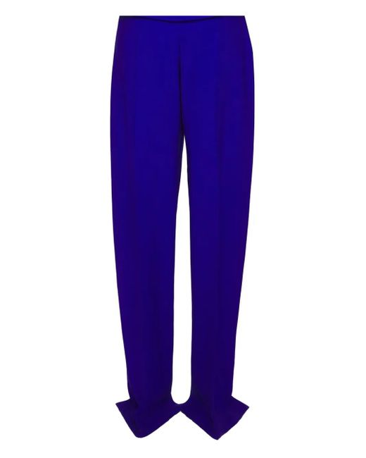 Pantalones con dobladillo con abertura Mugler de color Blue