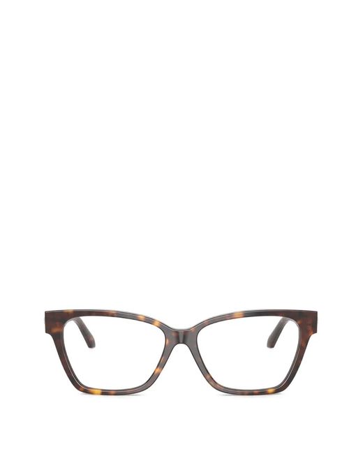 Versace Brown Brille Mit Eckigem Gestell