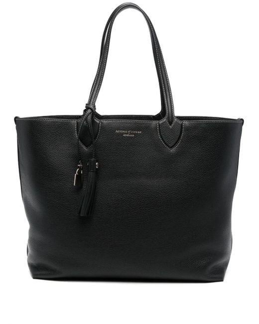 Aspinal Black The Hudson Tote Bag