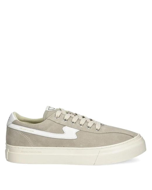 Stepney Workers Club Gray Dellow S-Strike Cup Suede-Panelled Lace-Up Sneakers