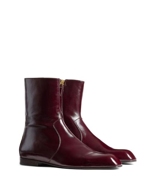 Khaite Purple Colt Ankle Boot