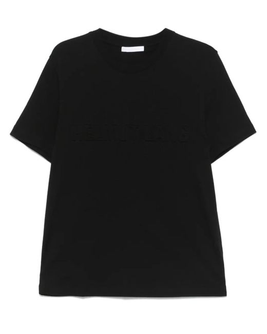 Helmut Lang Black Logo-Embossed T-Shirt for men