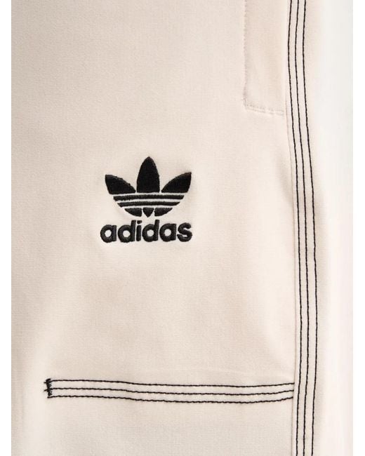 Adidas Natural Logo-Embroidered Track Pants for men