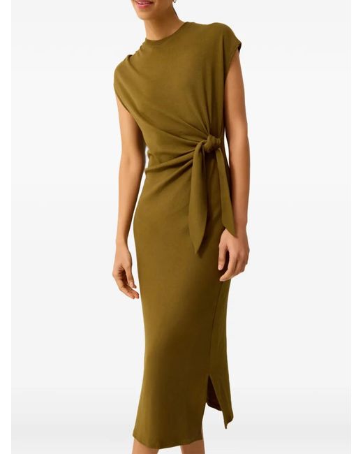 Marie Oliver Green Elowyn Side-Tie Midi Dress