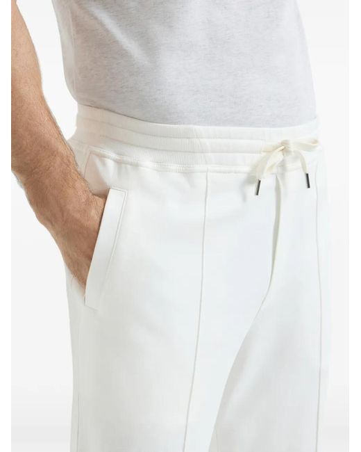 Brunello Cucinelli White Elasticated-waist Track Pants for men
