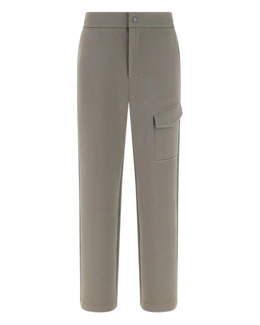 Boggi Gray Cotton Blend Scuba Piqué Pants for men